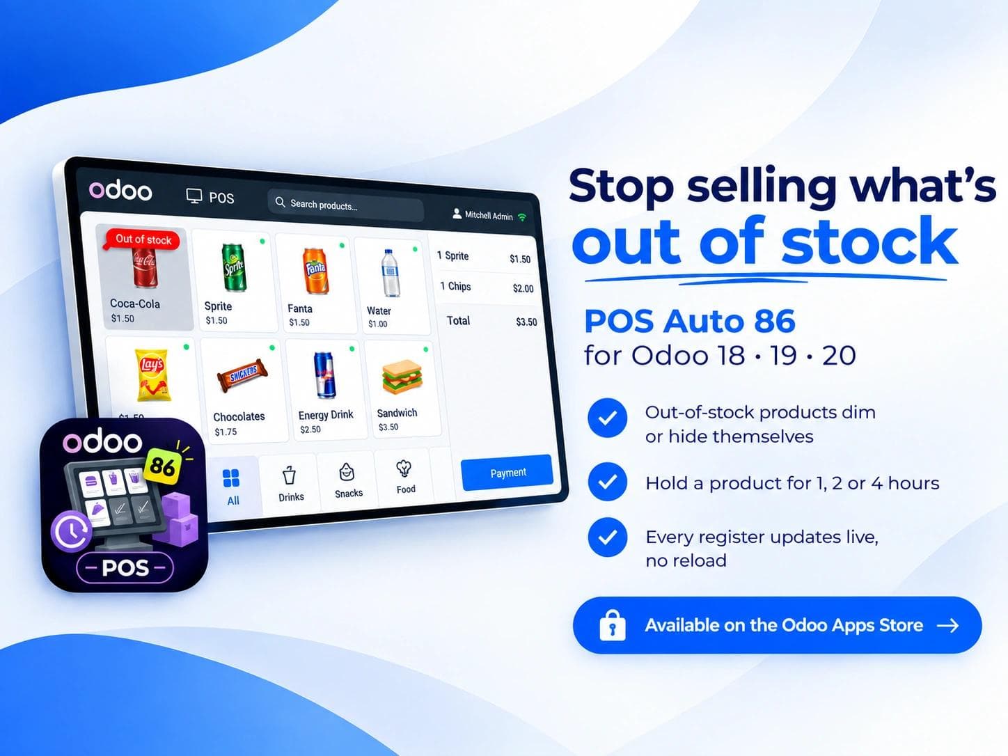 POS Auto 86 — Out of Stock & Snooze